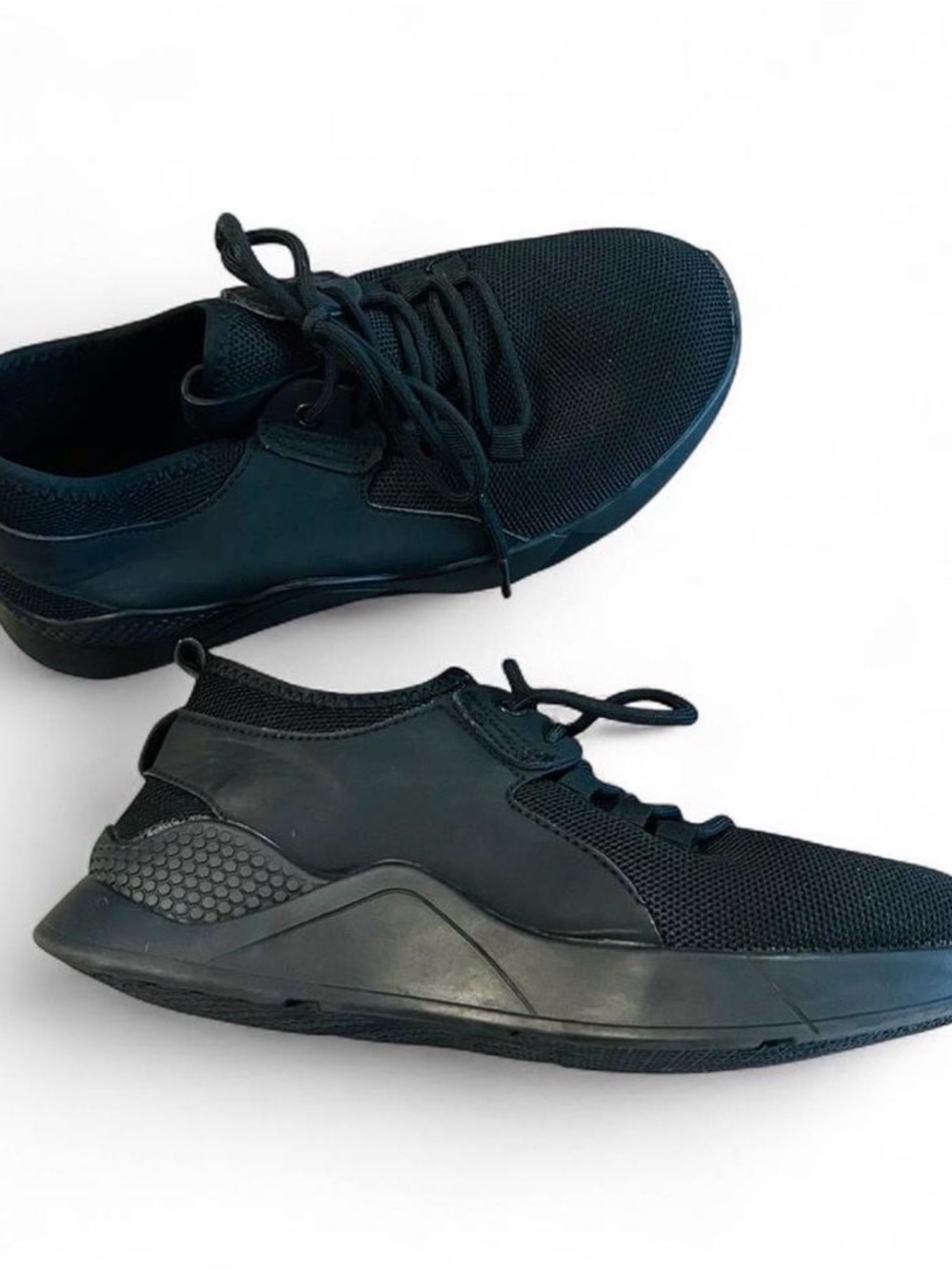 Black Lace-Up Sneakers